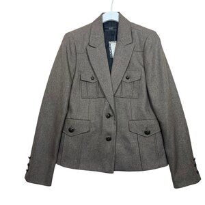 SUZY SHIER 4 pocket brown blazer jacket  size 11